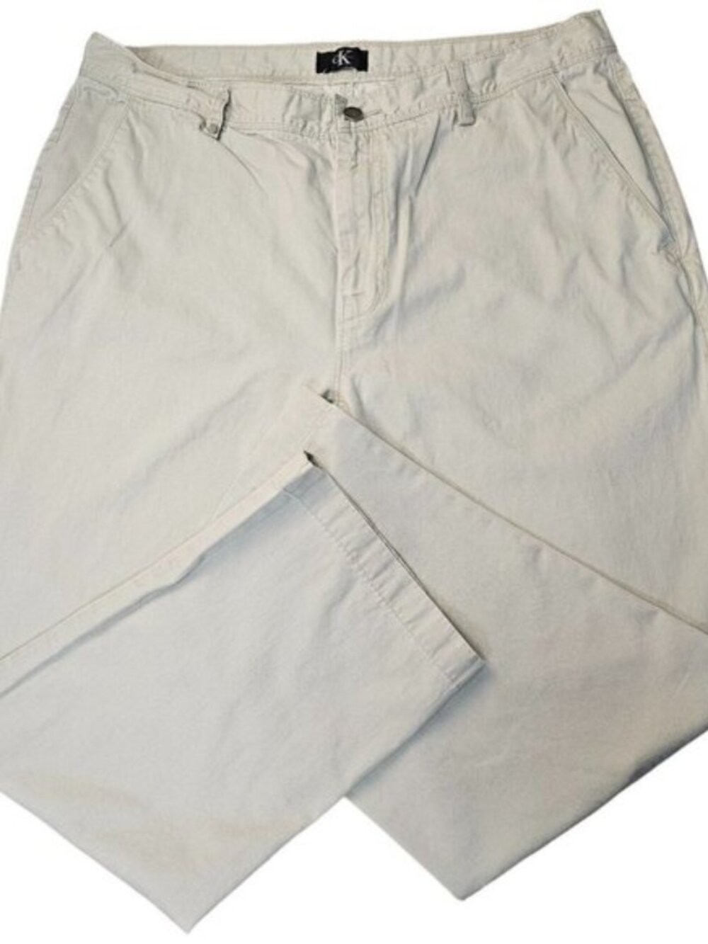 Calvin Klein Chino Pants Men’s 36x28 Beige Khaki Straight Leg Cotton